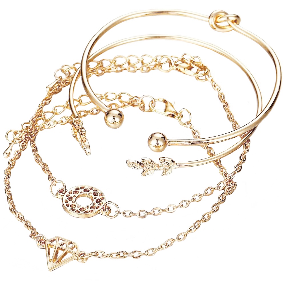 Set 4 vòng tay phong cách boho thời trang cho nữ