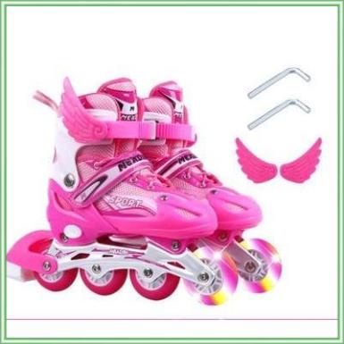 Giày Patin kid Sport giày trượt patin cho trẻ em cao cấp, bánh phát sáng, điều chỉnh size to nhỏ