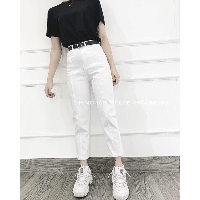 Quần Jean Boyfriend 3 màu cá tính - sẵn kho sll MS063
