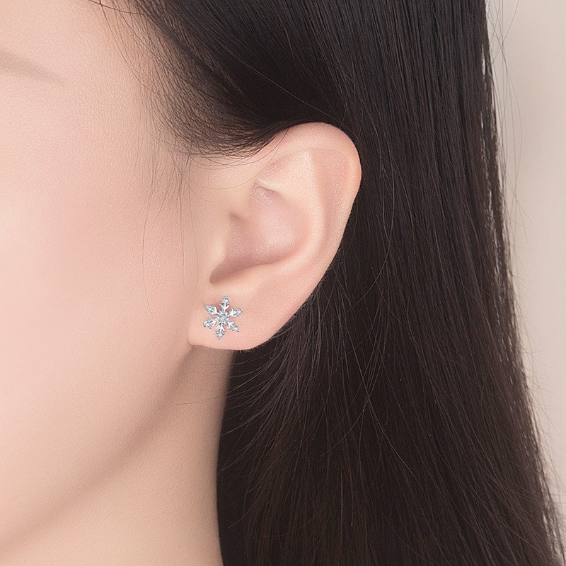 Bông tai mạ bạc 925 kiểu dáng tùy chọn thời trang Hàn Quốc cho nữ