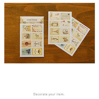 Set 2 tờ sticker tem phong cách Hàn Quốc