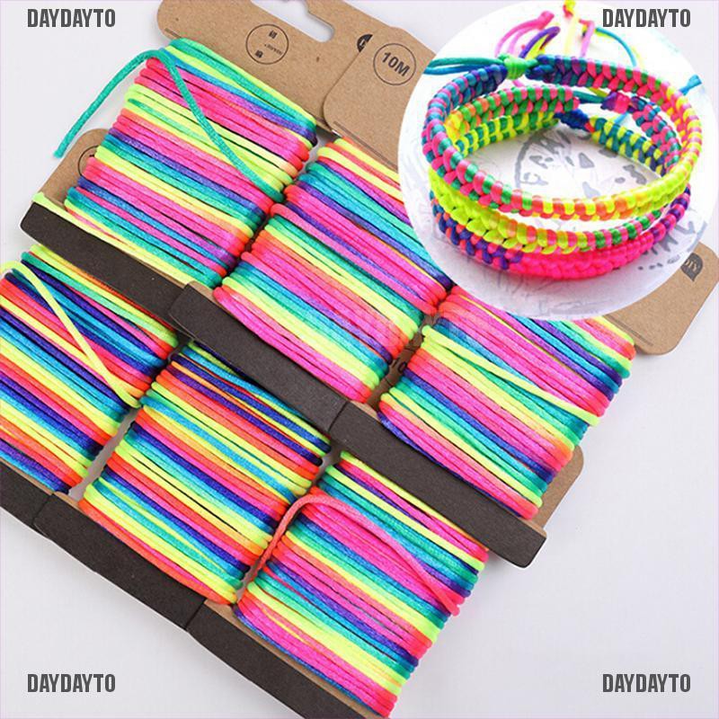 Cuộn Chỉ Nhiều Màu 10M 2.5mm Chuyên Dụng Cho Làm Vòng Đeo Tay