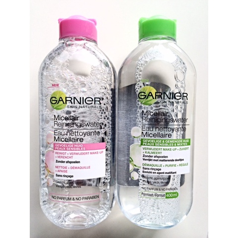 Tẩy trang Garnier Micellar Cleansing Water nắp xanh lá 400ml - Date mới nhất