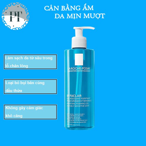 Sữa rửa mặt La Roche-Posay Effaclar Purifying Foaming Gel cho da dầu, mụn 400ML