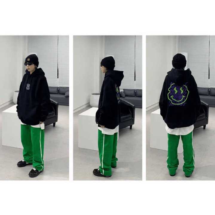 Áo hoodie nữ/Áo nỉ form rộng tay bồng uinisex nam nữ phong cách ulzzang in 2 mặt cá tính RÔ STORE HD17