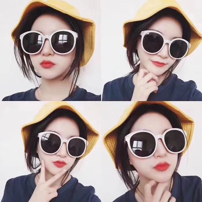 Kính mát nam nữ đẹp giá rẻ gọng tròn chống tia UV phong cách Ulzzang đi biển PUKIXI 010