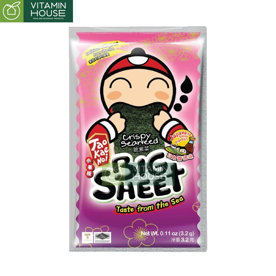 Rong biển Big Sheet vị sốt Nhật Bản 3.2g [VITAMIN HOUSE]