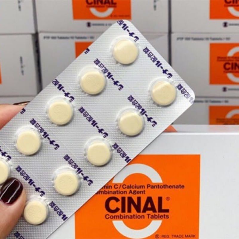 Viên uống trắng sáng da,ngừa mụn,thâm mụn, nám CINAL C 100v nhật bản