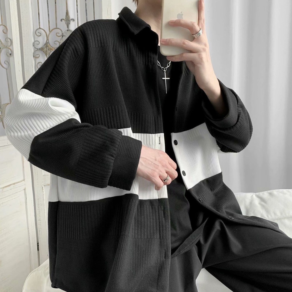 Áo khoác thun tay dài thời trang Hàn Quốc năng động cho nam