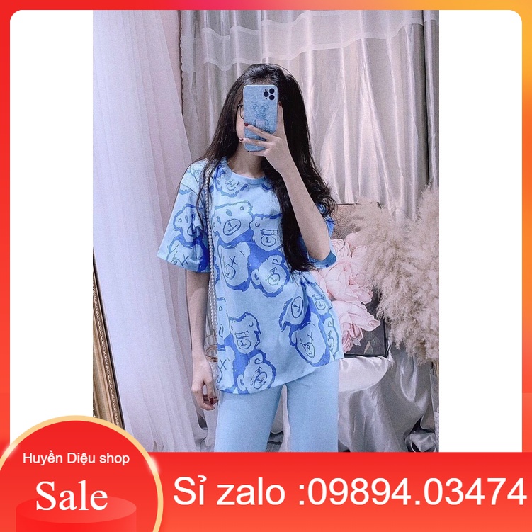 SET ĐỒ áo thun 100% cotton xịn thời trang cá tính,quần legging ôm dáng siêu co dãn | HUYỀN DIỆU SHOP