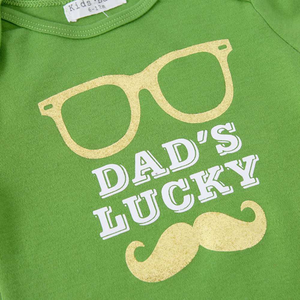 Jumpsuit Sanlutoz chất vải cotton tay dài màu xanh lá cho em bé