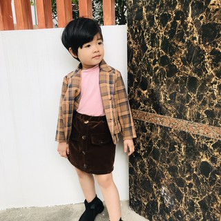 Chân Váy Nhung Chữ A Mềm Dày Đẹp Size Cho Bé Từ 10 Đến 34KG