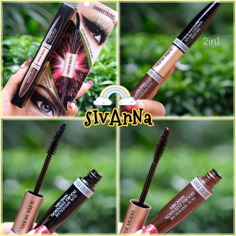 SALE GIÁ SỈ -  Mascara  SIVANNA COLORS SUPER MODEL 2in1 DOBLE EXTENSION MASCARA  HF901