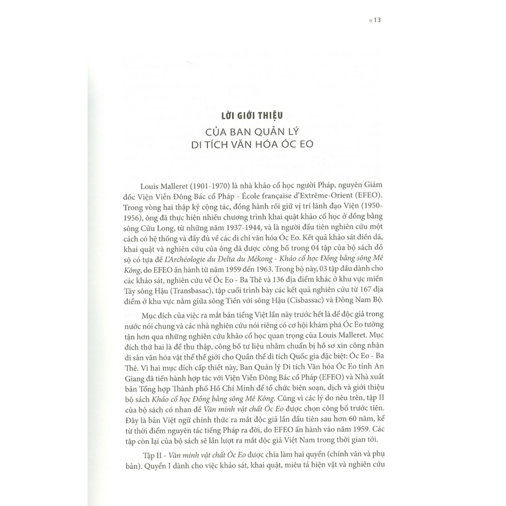 Sách - Khảo Cổ Học Đồng Bằng Sông Mêkông - Tập II: Văn Minh Vật Chất Óc Eo