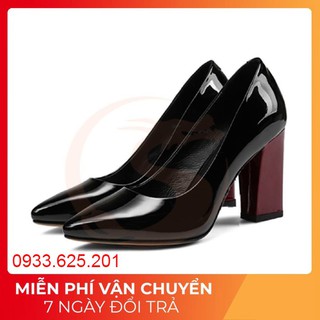Giày cao gót nữ đẹp mũi nhọn gót trụ 7cm phối màu cao cấp Ro125 - Bảo hành 12 tháng - Đổi hàng nếu không ưng ý