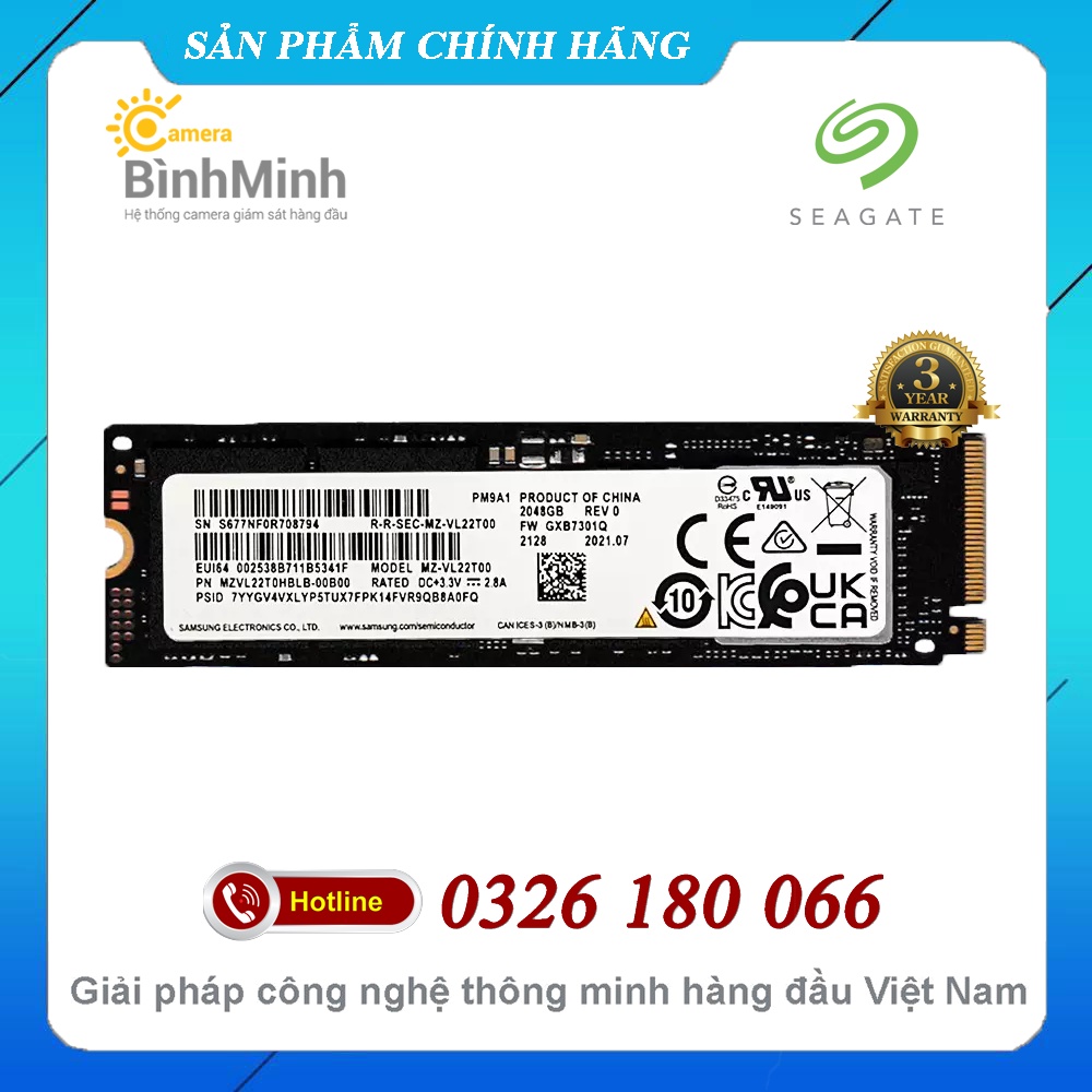 Ổ Cứng SSD 1TB 2TB Samsung PM9A1 NVMe M2 PCIe Gen4 x4 2280 (MZVL21T00 MZVL22T00)
