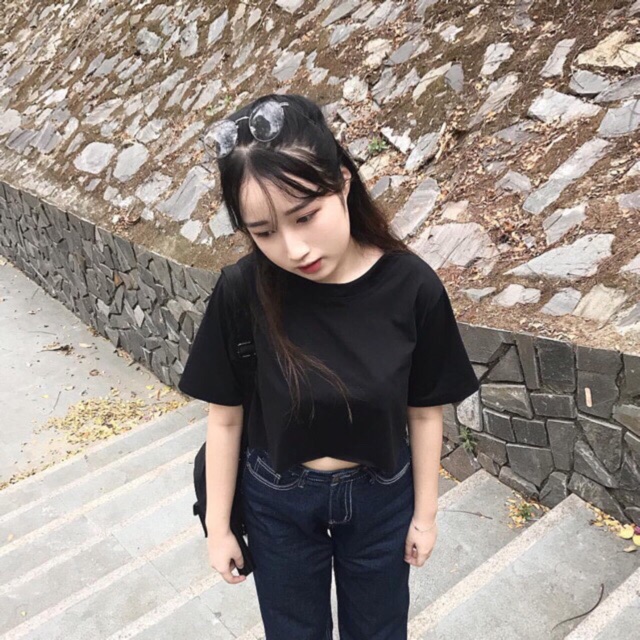 ÁO CROPTOP PHOM RỘNG CỔ TRÒN(SALE)