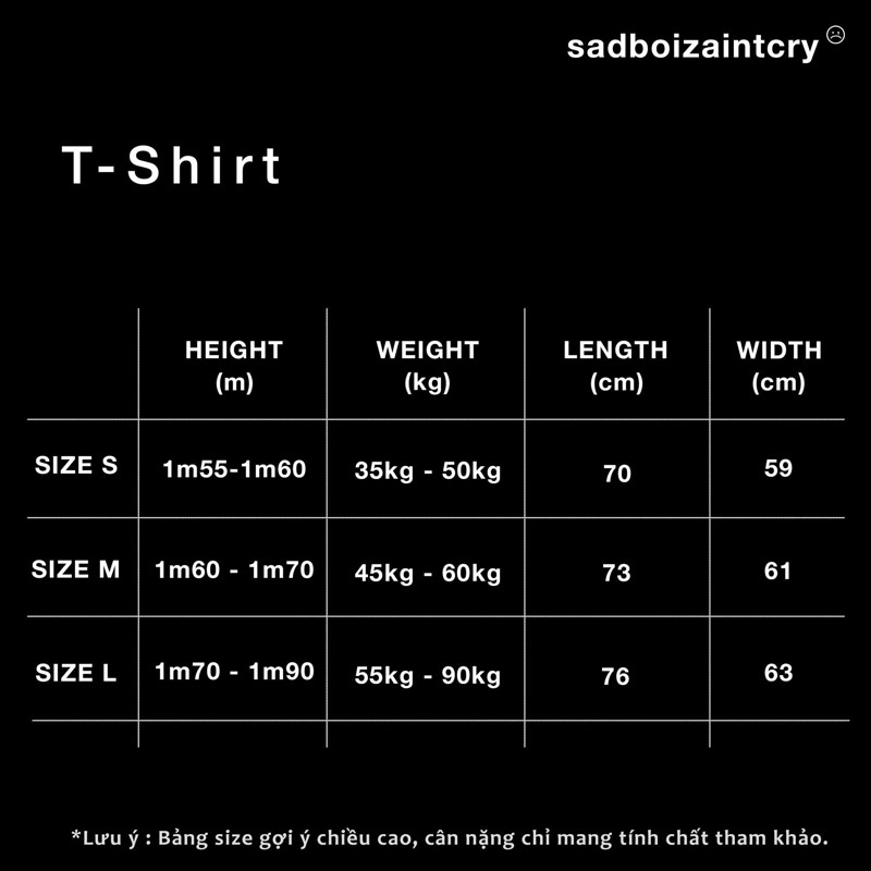 Áo thun 𝗦𝗔𝗗𝗕𝗢𝗜𝗭𝗩𝗜𝗕𝗘𝗦 SADBOIZ/SADBOIZAINTCRY - BS.RESELLER