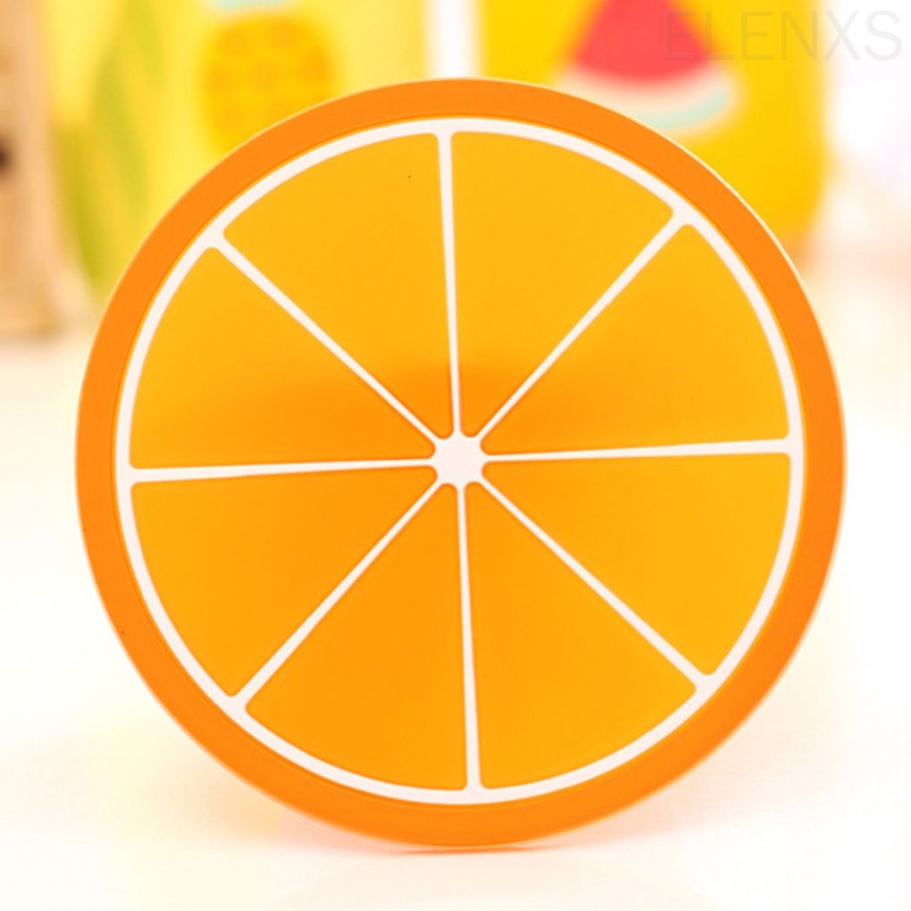 Creative Coaster Fruit Shape Silicone Cup Pad Slip Insulation Pad Cup Mat Pad Hot Drink Holder ELEN