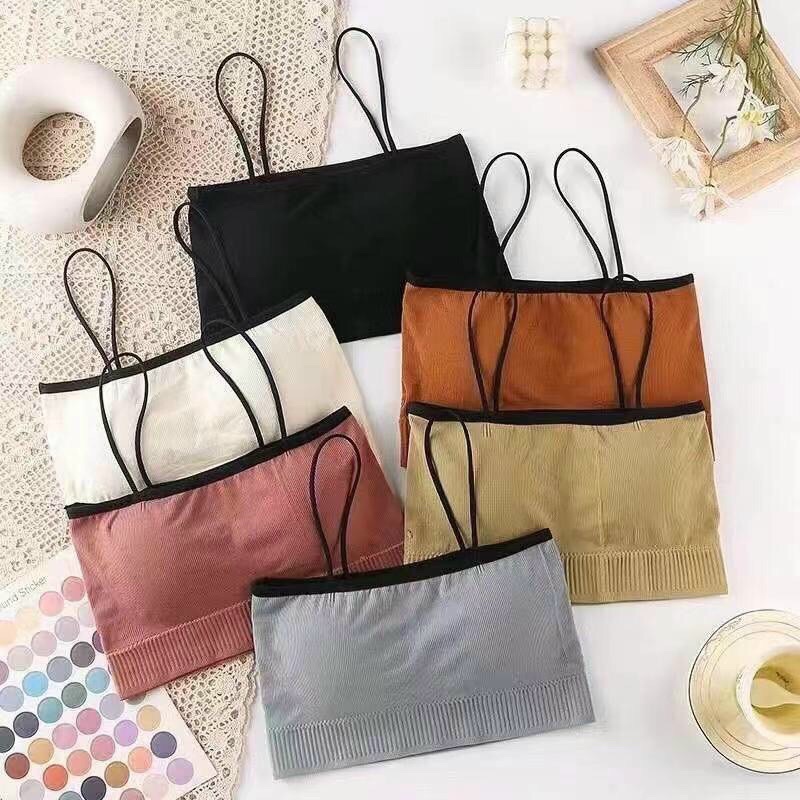 Áo Bra Thun 2 Dây Có Mút Ngực Gam Màu Pastel Quyến Rũ 388