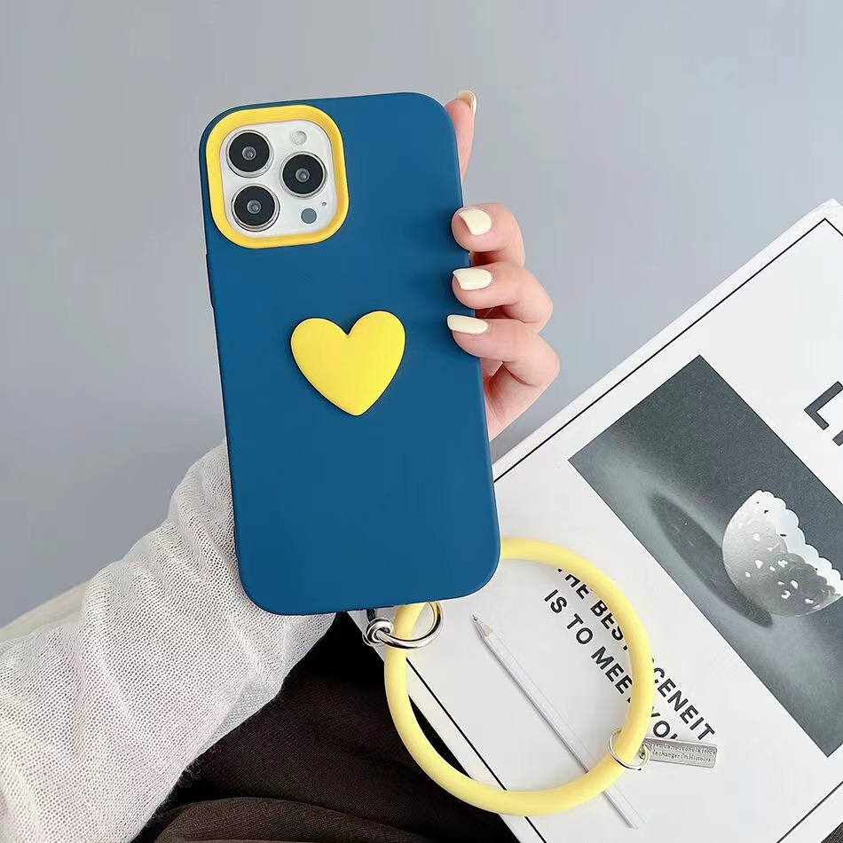 Ốp Điện Thoại Silicon Chống Rơi Có Dây Đeo Tay 3 Trong 1 Cho 13 12 11 Pro max X XS XR XSMAX 8 7 6 6s PLUS SE2020