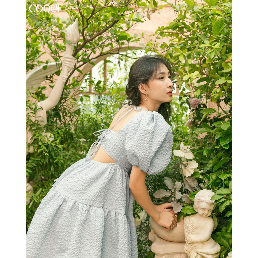 [COQUI] Candy Dress - Váy tay phồng họa tiết cut-out | BigBuy360 - bigbuy360.vn