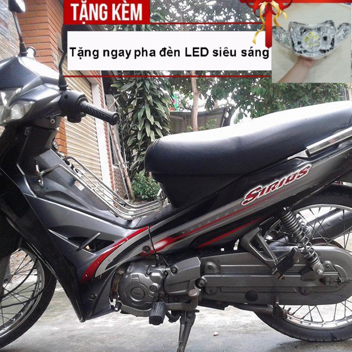 Bộ dàn áo Loại Phanh Đĩa  xe SIRIUS đời 2005 đến 2018 nhựa nguyên sinh ABS cao cấp màu ĐEN