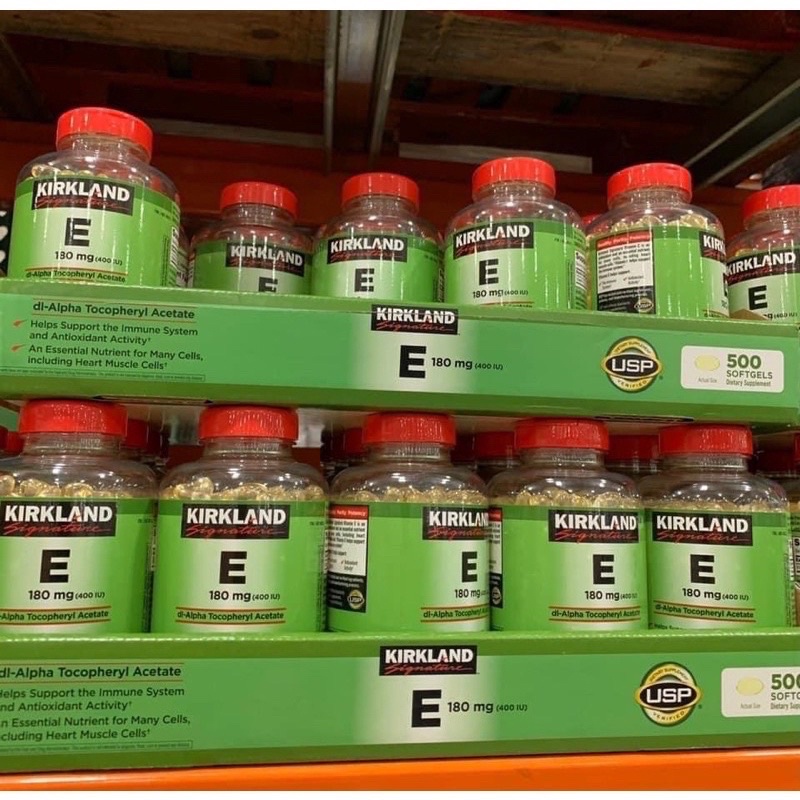 [HÀNG CHÍNH HÃNG] Vitamin E 400IU KirkLand 500 viên