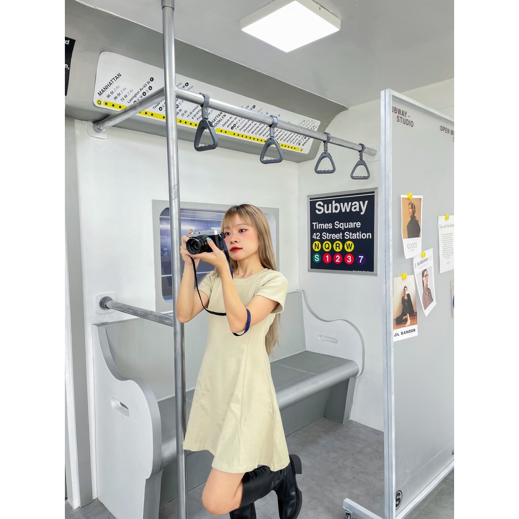 Luna Short Dress - Đầm thun trơn basic - Remmus.vn