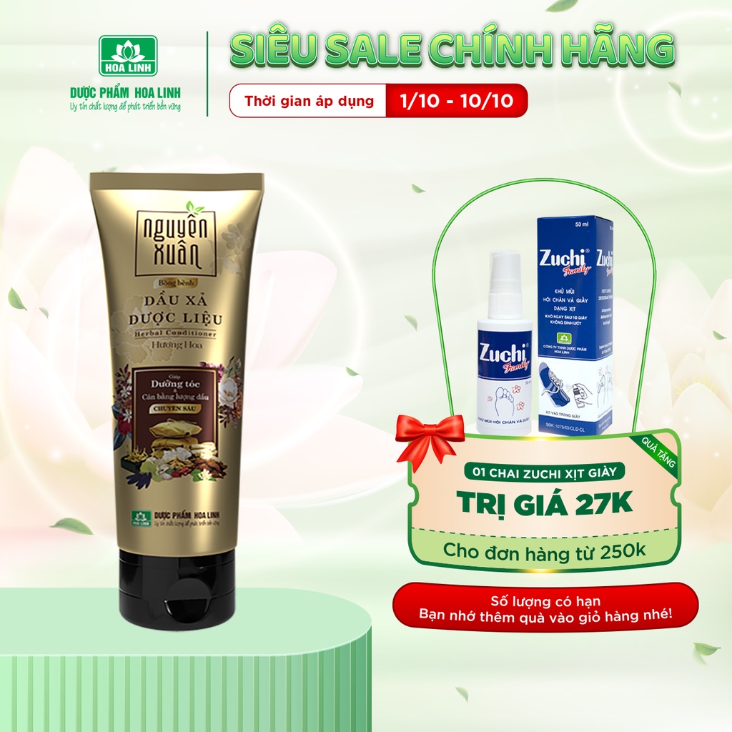 {MỚI}Dầu xả dược liệu Nguyên Xuân bồng bềnh 150ml dành cho tóc dầu - Tặng thêm 30ml