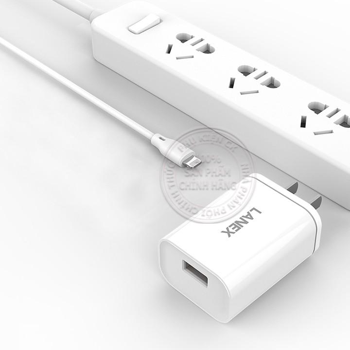 [QC 3.0] Bộ sạc nhanh Lightning 1 cổng USB 3.0A Lanex LCK-03CL - Dành cho điện thoại Apple