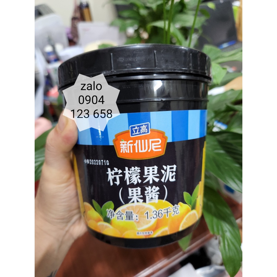 sốt chanh vàng sensini hũ 1,36kg - làm trà chanh cực ngon