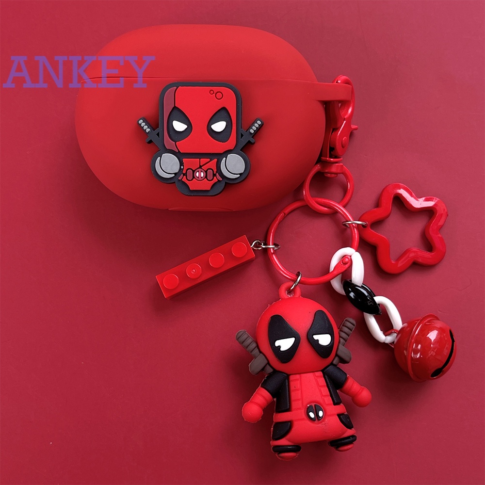 Cover for Beats Fit Pro / Beats Studio Buds Case Vỏ Bảo Vệ Hộp Sạc Tai Nghe Kèm Móc Khóa Họa Tiết Hoạt Hình TWS