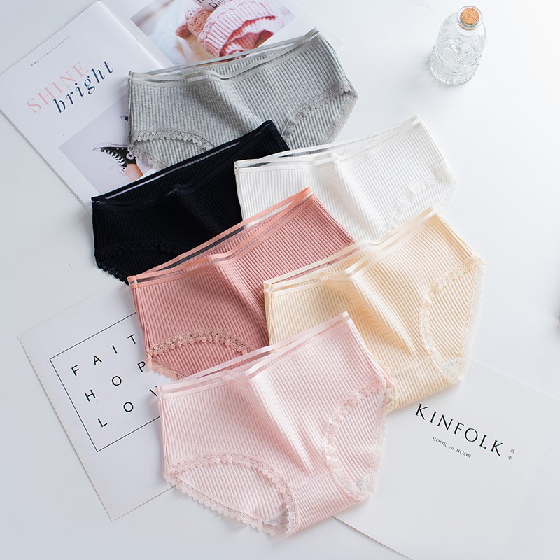 Quần lót nữ cotton cạp sọc kháng khuẩn thun lạnh dễ thương sexxy gợi cảm (8 màu) | WebRaoVat - webraovat.net.vn