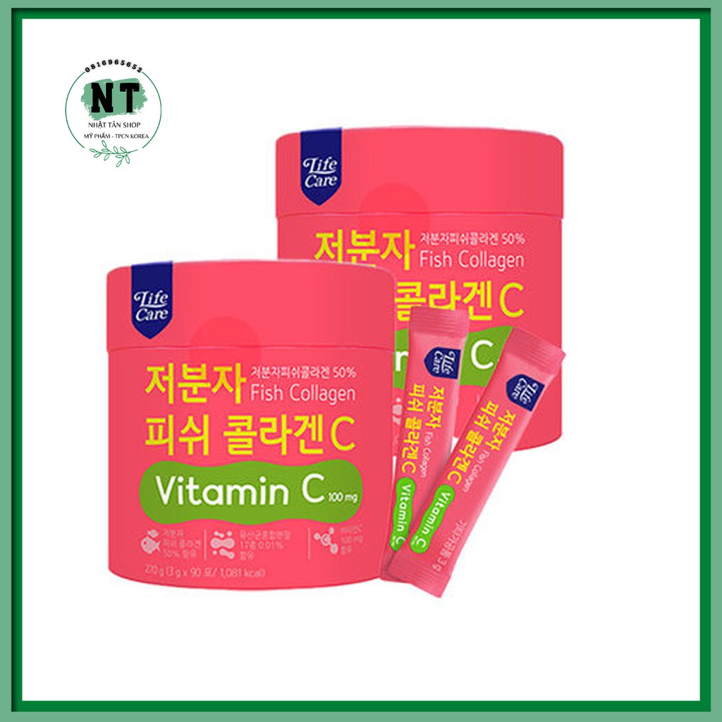Bột Collagen Plus vitamin C - Collagen Lựu đỏ Life Care - Collagen chăm sóc da