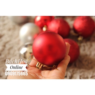 [set 6) quả châu 6cm trang trí noel