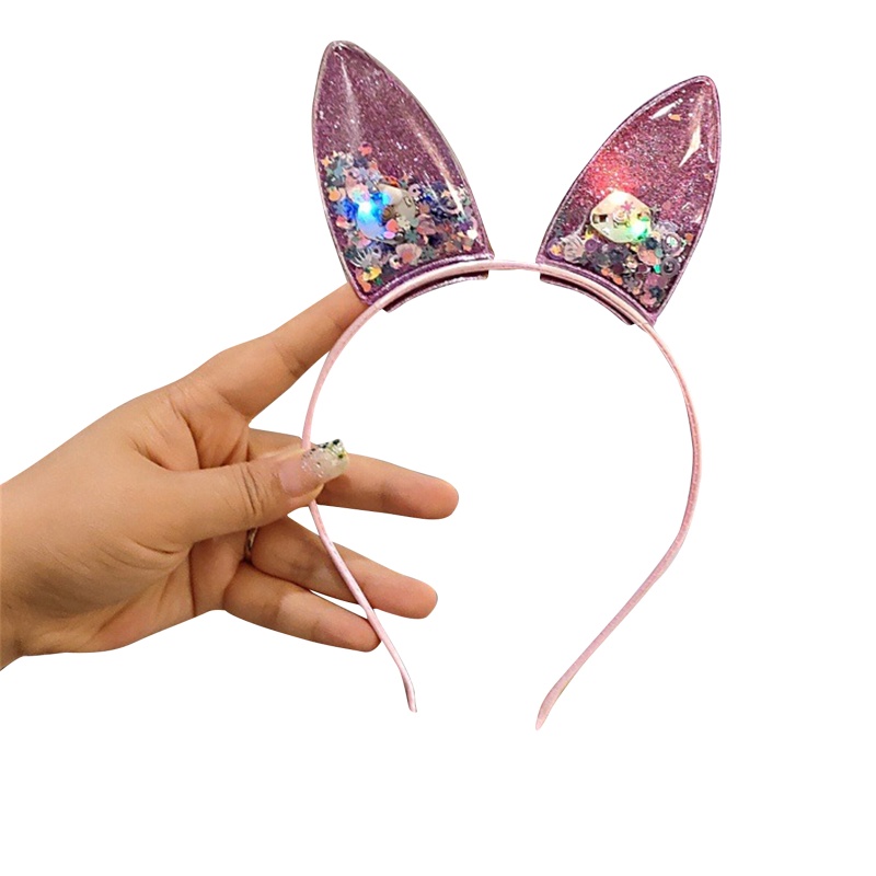 Băng Đô Tai Thỏ Có Đèn LED Phát Sáng