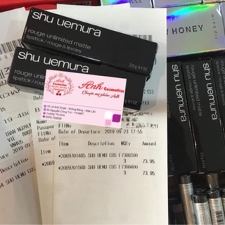 ๓ [KÈM BILL] Son SHU UEMURA vỏ đen 784 đỏ nâu đất pha cam (chuẩn auth) ๓