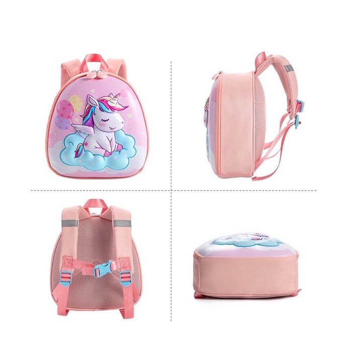 (ẢNH THẬT) Balo pony, khủng long cao cấp siêu nhẹ cho bé yêu đi học mầm non, mẫu giáo