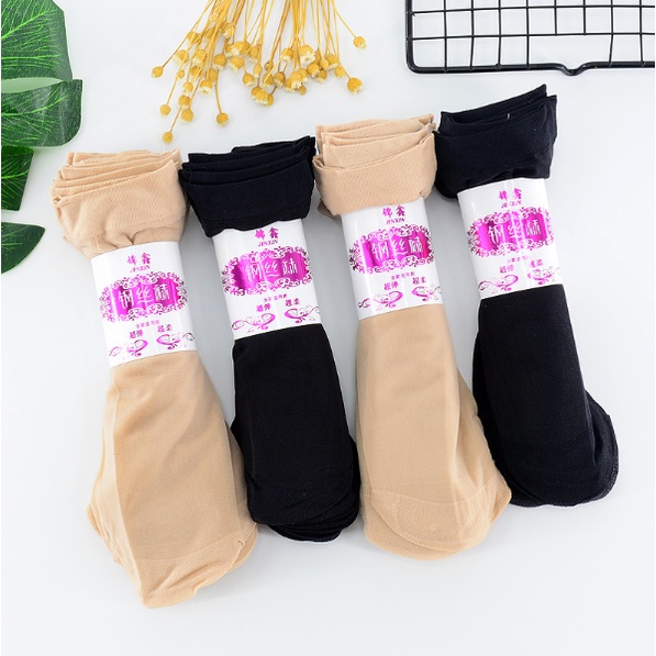 Vớ ngắn nữ mùa hè màu da tất vớ nhung ống ngắn mỏng dai trong suốt