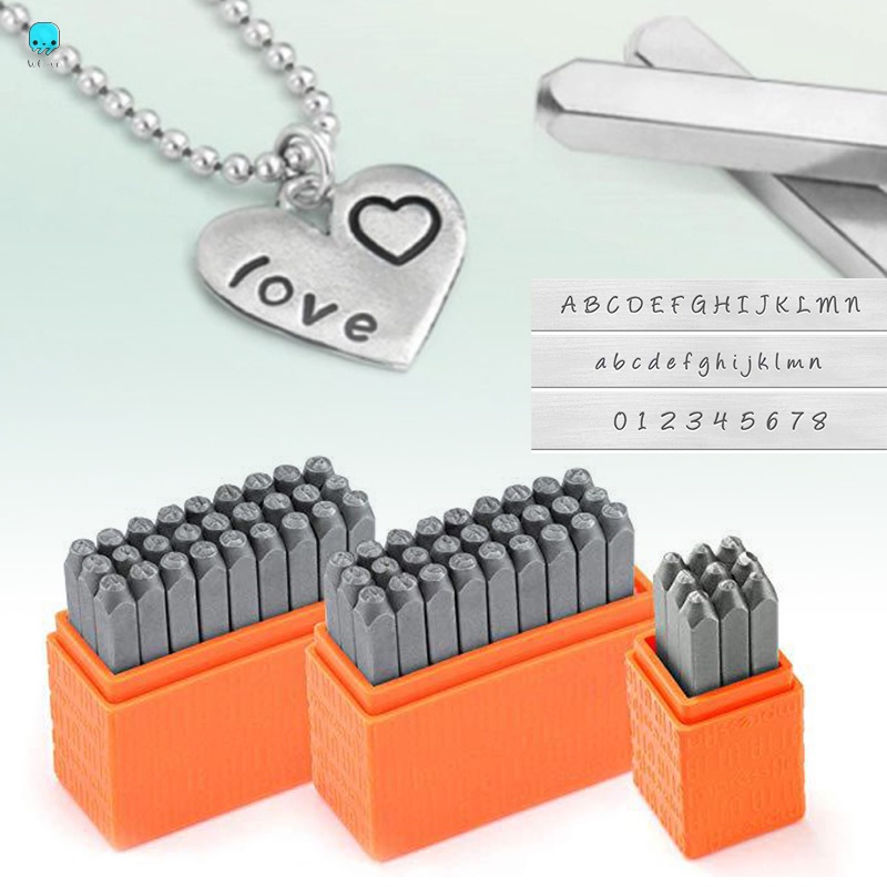Bộ 27 Con Dấu Kim Loại Khắc Chữ Cái 3mm