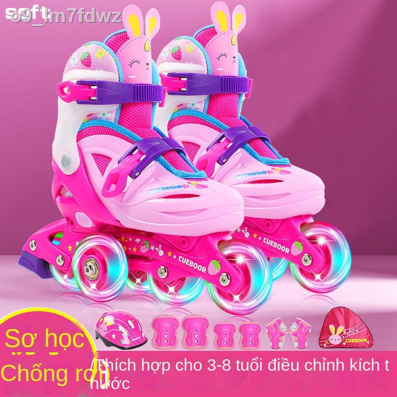 2-3-4-5-6-7-8-10 tuổi trẻ em trọn bộ của giày trượt patin cho nam và nữ mới bắt đầu