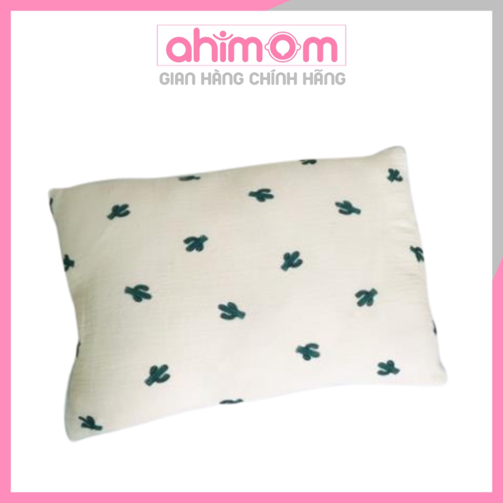 Gối xô sơ sinh - gối sơ sinh vải muslin, xô sợi tre bamboo siêu mỏng đẹp an toàn cho bé yêu - Ahimom