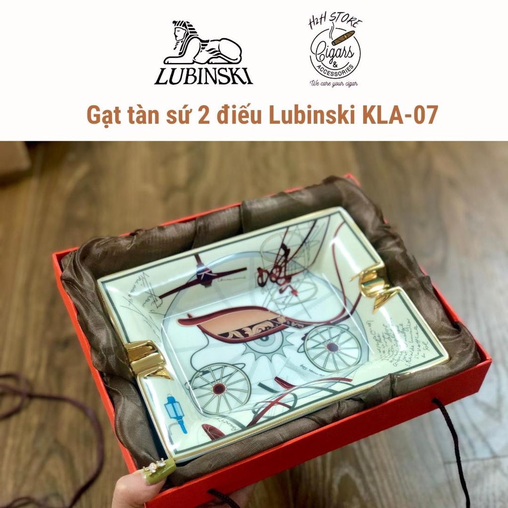 Gạt tàn cigar 2 điếu, gạt tàn xì gà Lubinski 2 màu - KLA07 - H2H Store