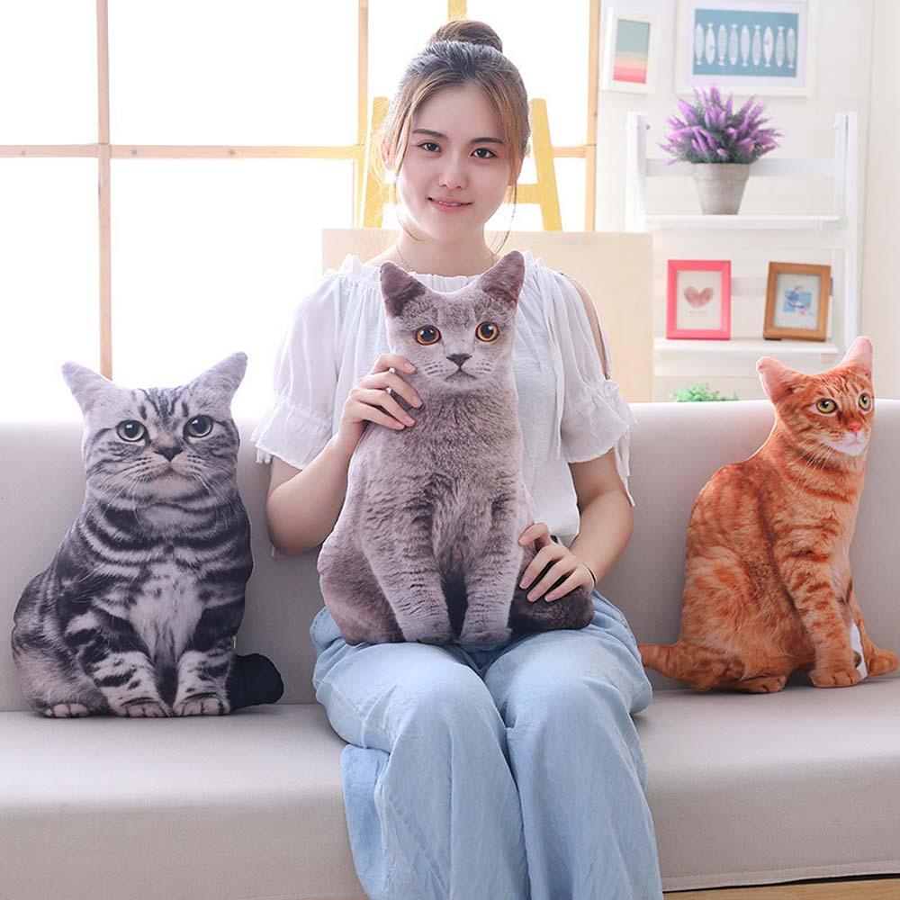 Pinou Gối Hình Mèo 3d Trang Trí sofa