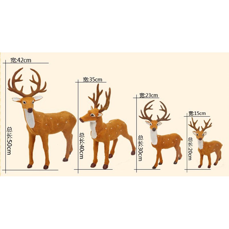 Đàn tuần lộc ông già Noel trang trí Giáng Sinh - Hươu nhung Noel