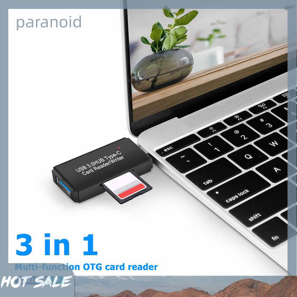 Đầu Đọc Thẻ Nhớ Paranoid YC-432 USB C Sang USB 3.0 OTG Cho Laptop Điện Thoại | BigBuy360 - bigbuy360.vn