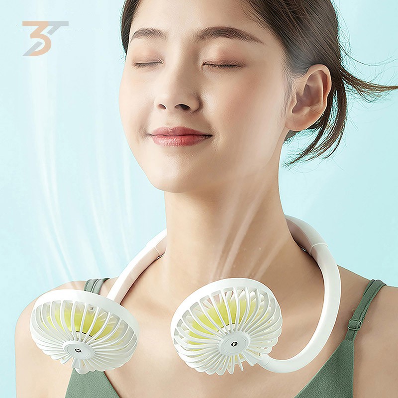 Quạt mini đeo cổ Jisulife FA11_Tích hợp đèn chiếu sáng, hoạt động yên tĩnh, biên độ thổi rộng, sư dụng lâu_BH 12 tháng