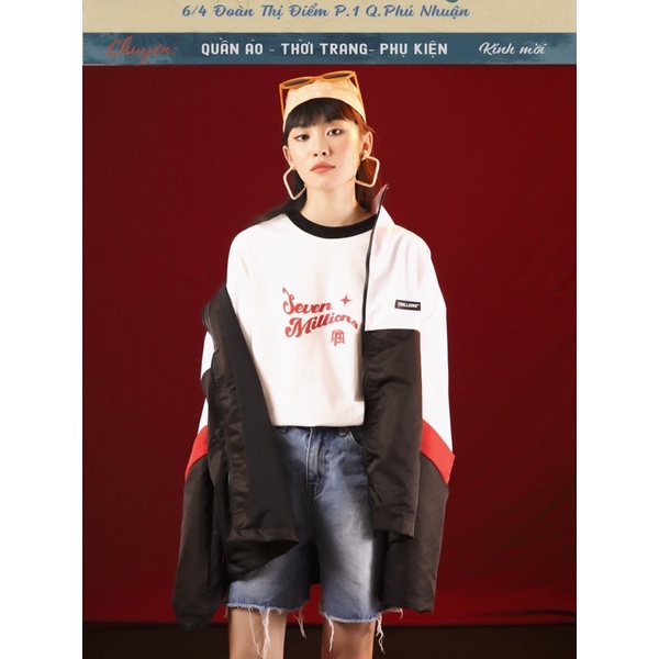 Áo khoác Jacket Tag 7millions / Màu Trắng / Unisex / Oversize
