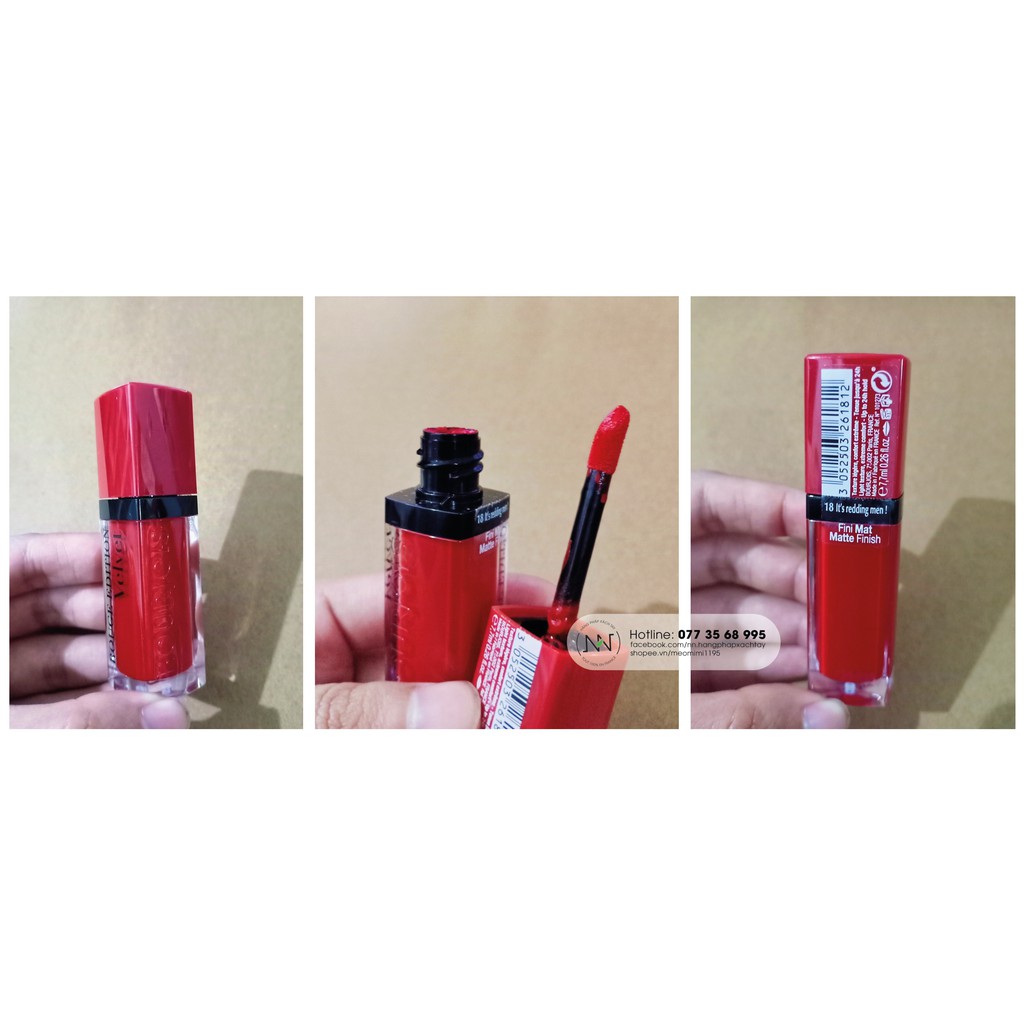 Son kem lì Bourjois Velvet 01, Velvet 15, Velvet 18 - Son Bourjois Rouge Edition Velvet (unbox)